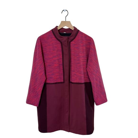 Lululemon Maroon Burgundy Berry Cocoon Coat Jacket Womens Size M - Picture 3 of 8